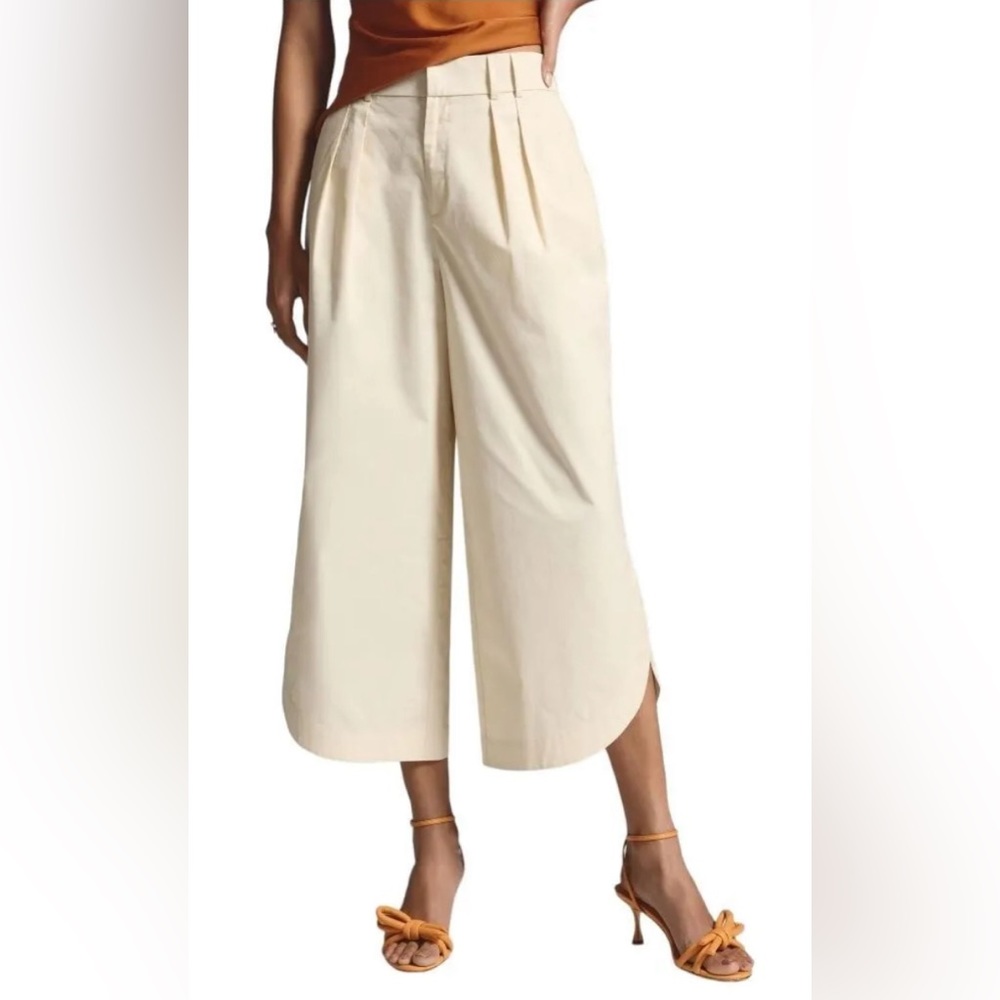 Anthropologie X Mare Mare Wide Leg Trouser Gaucho Pants Size XL NWT Ivory